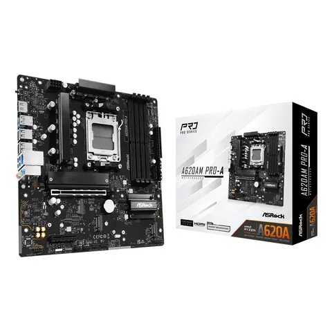 Asrock A620AM PRO-A AMD A620 Socket AM5 micro ATX – image 2