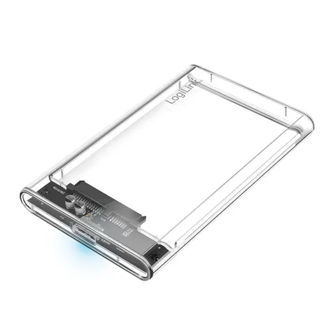 LogiLink 2.5" Extern. Encl. USB 3.0. screwless. transparent – image 2