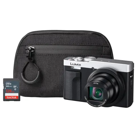 Panasonic Lumix DC-TZ99 Compact Camera - Silver - Camera + 128GB SD Ca – image 2
