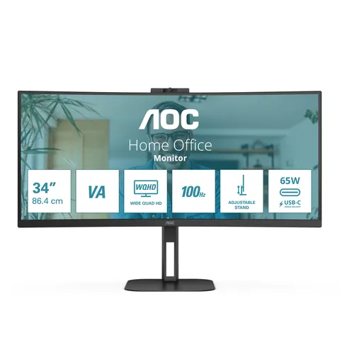 AOC CU34V5CW Computer Monitors - 34 Inches - Black – image 2