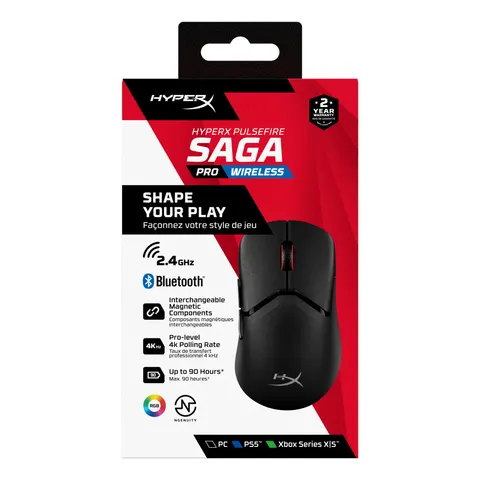 HyperX Pulsefire Saga Pro Wireless Gaming Mouse (Black) – image 3