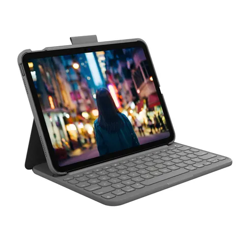 Logitech Slim Folio QWERTY UK English Bluetooth Grey – image 2
