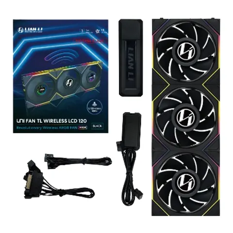 Lian Li 12RTLLCD1W3B computer cooling system Computer case Fan 12 cm B – image 2