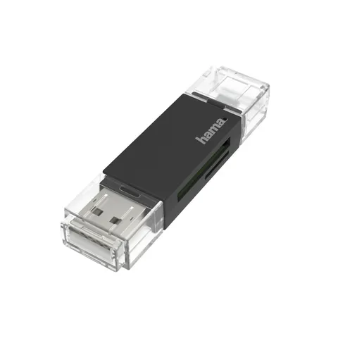 Hama USB Card Reader OTG USB-A + Micro-USB 2.0 SD/microSD – image 2