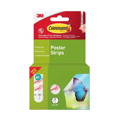 COMMAND Pack of 48 Small Poster Strips Value Pack White – image 2