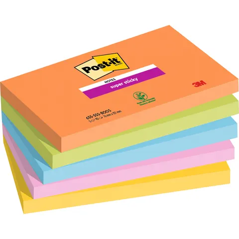 Post-It Post it Super Sticky Notes Boost Colours 76x127mm 90 Sheets – image 2