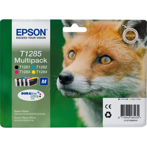 Epson T1285 Fox Ink Cartridges - Black & Colour – image 2