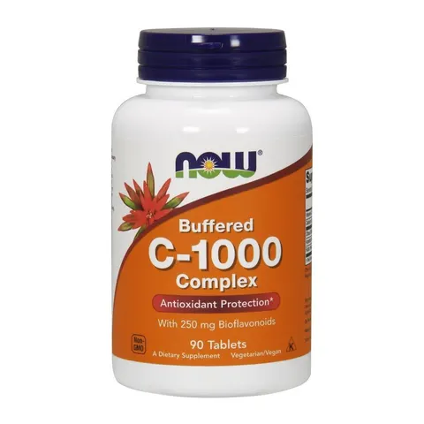 NOW Vitamin C-1000 Complex with Bioflavonoids – 90 Buffered Tablets – image 2