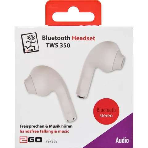 2GO Bluetooth Headset TWS 350 weiss – Bild 2