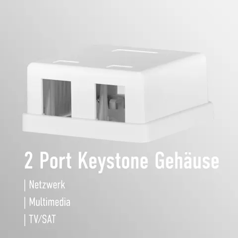 EFB Keystone Anschlussbox, 2Port, Aufputz – Bild 2