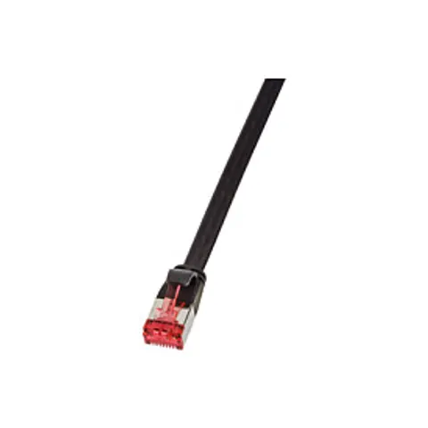 Logilink Patch Cable Flat Cat.6A Shielded 3,00m black – Bild 2
