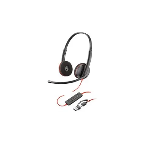 HP Poly BW 3220 Stereo USB-C HS +USB-C/A – Schwarz – Bild 2