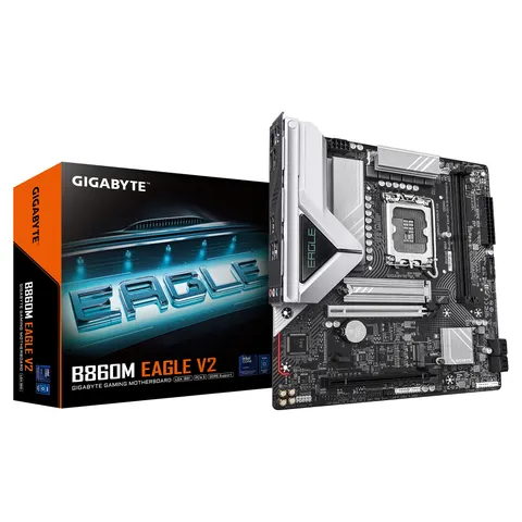 GIGABYTE B860M Eagle V2 Mainboard – Schwarz – Bild 3