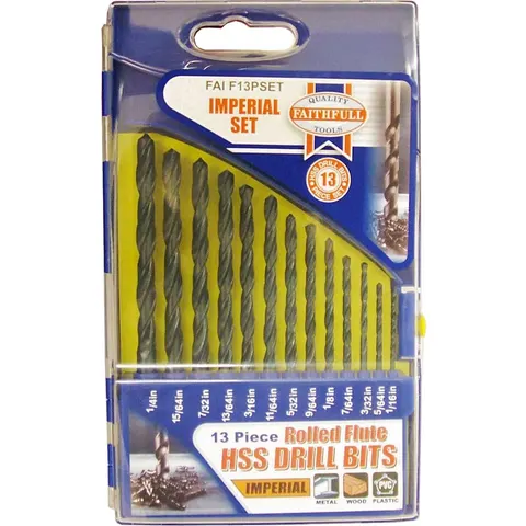 Faithfull 13 Piece HSS Drill Bit Set Imperial – image 2
