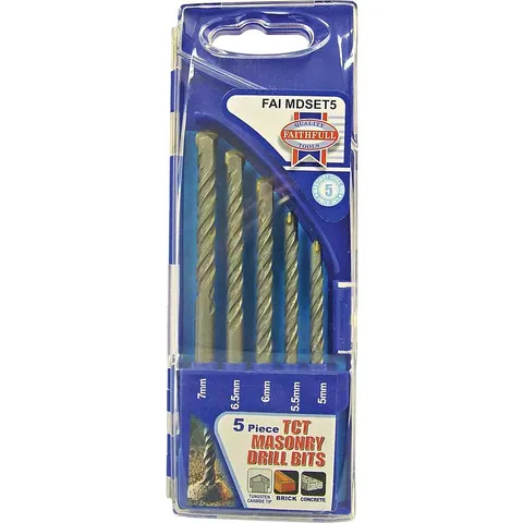 Faithfull 5 Piece Masonry Drill Bit Set – image 3