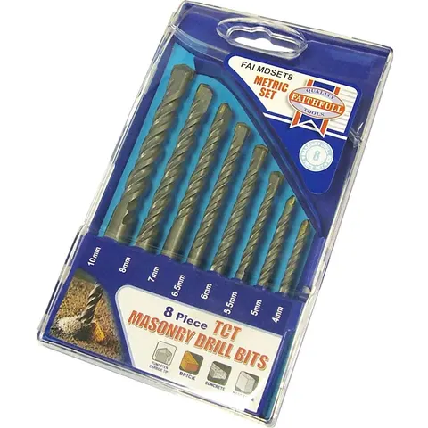 Faithfull 8 Piece Masonry Drill Bit Set – image 3