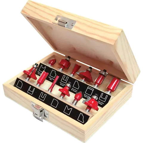 Faithfull 12 Piece 1/4" Router Bit Set – image 2