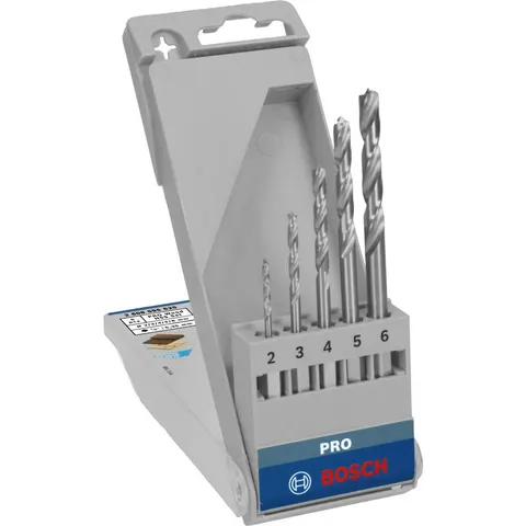 Bosch PRO 5 Piece Hex Shank Brad Point Wood Drill Bit Set – image 2