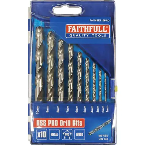 Faithfull 10 Piece HSS Drill Bit Set – image 2