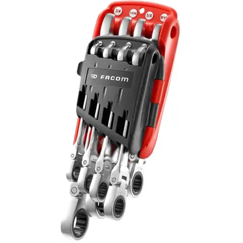 Facom 467F 8 Piece Flexible Ratchet Combination Spanner Set Imperial – image 2