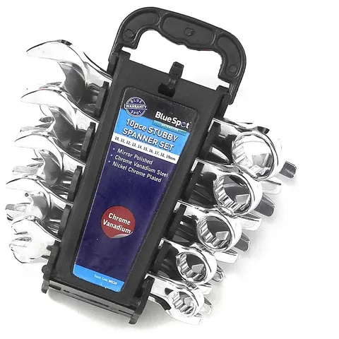 BlueSpot 10 Piece Midget Combination Spanner Set Metric – image 2