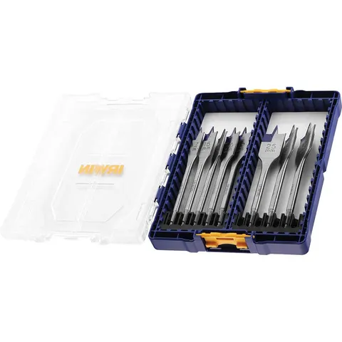 Irwin 8 Piece Blue Groove 4X Flat Drill Bit Set – image 3