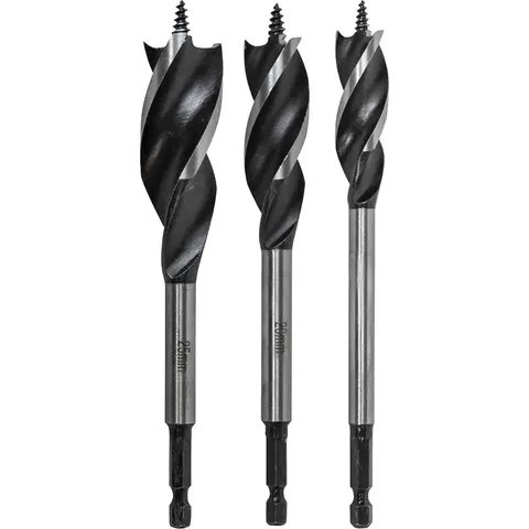 Faithfull 3 Piece Tri-Point Speed Auger Drill Bit Set – image 3