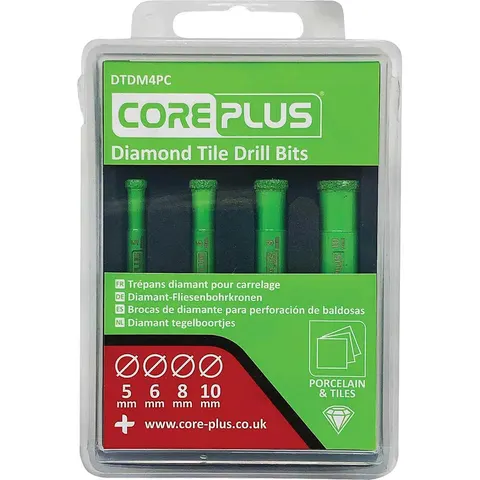 Coreplus 4 Piece Diamond Tile Drill Bit Set – image 3