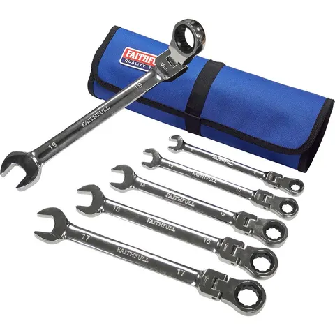 Faithfull 6 Piece Ratchet Combination Spanner Set – image 2