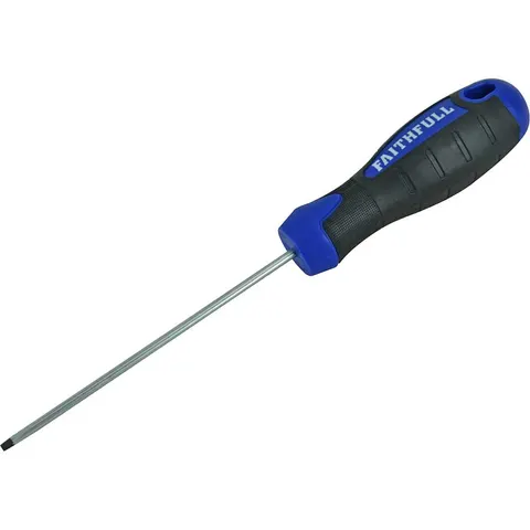 Faithfull Soft Grip Flared Slotted Tip Screwdriver – FAISDF100 – image 3