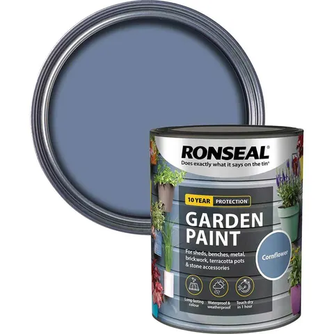 Ronseal General Purpose Garden Paint Cornflower 750ml – image 3