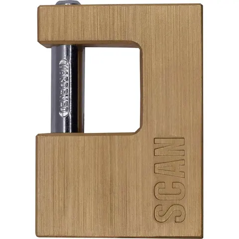 Scan Brass Shutter Padlock – image 3