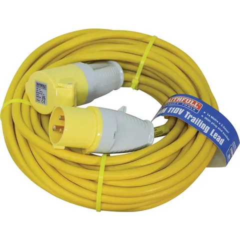 Faithfull Trailing Lead 16 Amp 2.5mm Cable 110 Volt – image 3