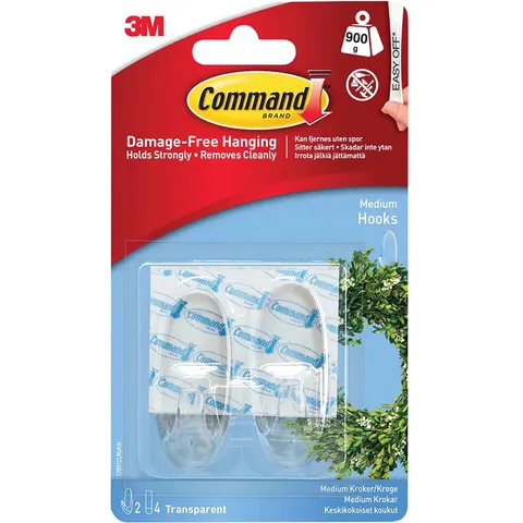 Command Adhesive Strip Hooks – Clear – image 2