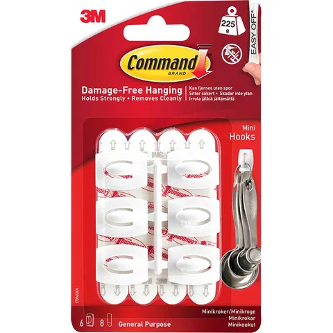 Command Adhesive Strip Mini Hooks – image 2