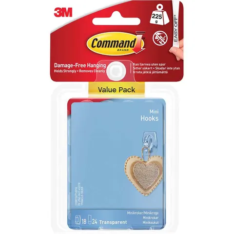 Command Adhesive Strip Mini Hooks – Clear – 7100352138 – image 2