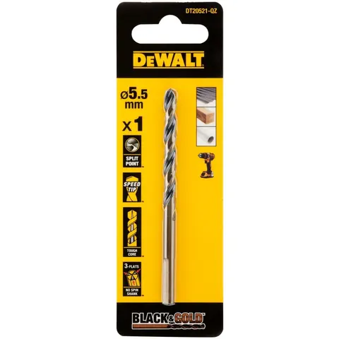 DEWALT BLACK&GOLD HSS Drill Bit 5.5mm – image 3