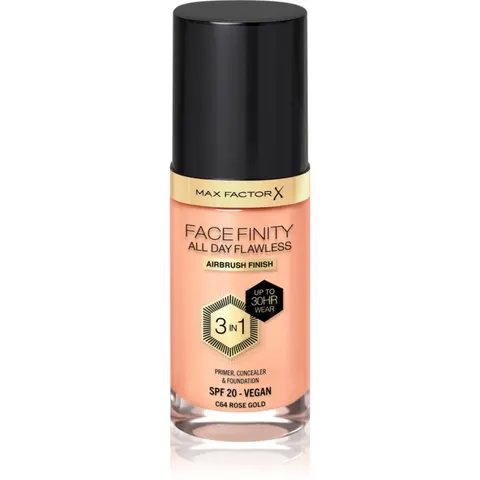 Max Factor Facefinity All Day Flawness 3in1 Liquid Foundation 64 Rose – 30 ml – zdjęcie 2