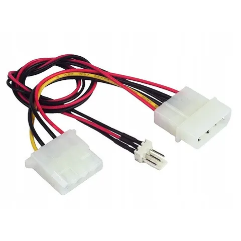 Gembird Molex x2 3-pin, 0.15m, Biały (CCPSU5) – zdjęcie 3