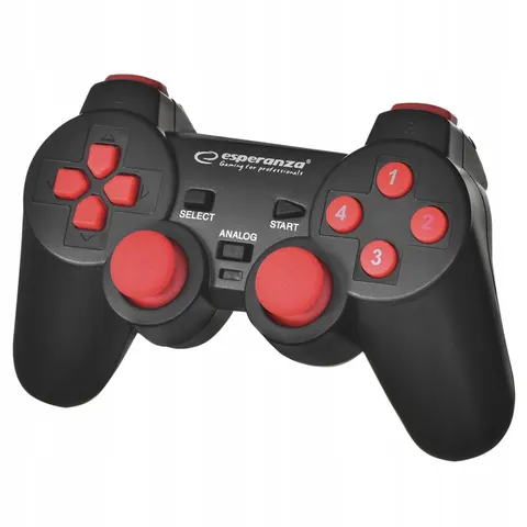 Esperanza Gamepad Pc Usb Esperanza "Warrior" czarno/czerwony – zdjęcie 2