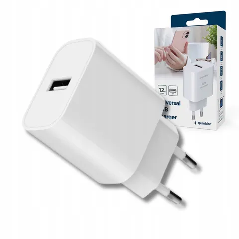 Gembird Ładowarka Usb-a 2.4A biała – zdjęcie 4