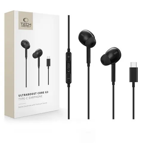 Tech-protect Ultraboost Type-c Earphone Core G3 Black – zdjęcie 3