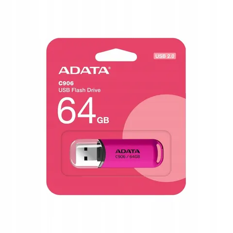 Adata Pendrive C906 64GB USB2.0 różowy – zdjęcie 2