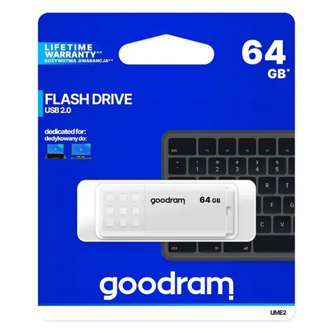 Goodram Pendrive UME2 64GB Usb 2.0 Biały – zdjęcie 3