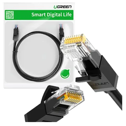 Kabel Ugreen NW102 Cat6 10m płaski (czarny) Ugreen – zdjęcie 4