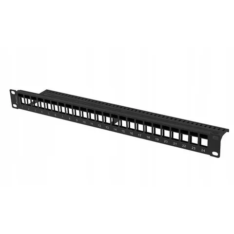 Lanberg Patch Panel Pusty 24 Porty 1U Do Modułów Keystone PPKS-1024-B – zdjęcie 3