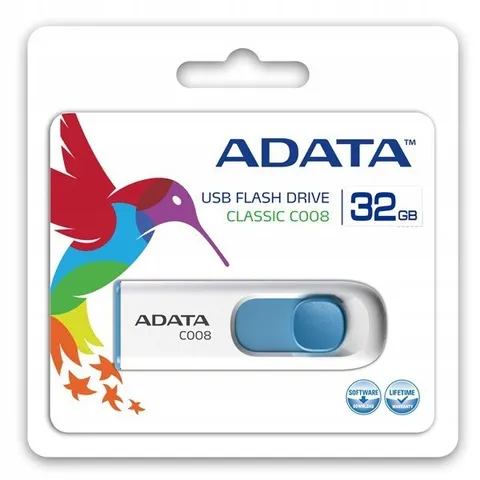 Adata C008 32 Gb Usb 2.0 Biały/Niebieski – zdjęcie 4