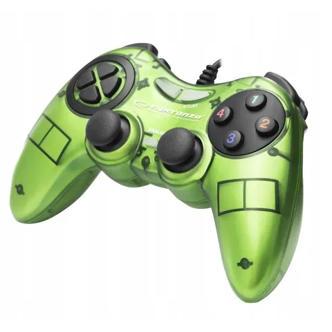 Esperanza Gamepad Pc Usb Fighter Zielony Esperanza – zdjęcie 3