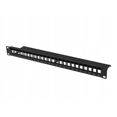 Lanberg Patch Panel Pusty 24 Porty 1U Do Modułów Keystone PPKS-1024-B – zdjęcie 4