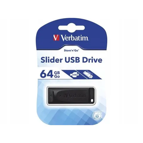 Verbatim Pendrive Slider 64GB Black – zdjęcie 3